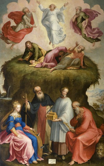 Forvandling og hellige, 1565 af Bernardino Campi