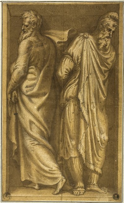 To stående fanger i en niche af Bernardino Campi