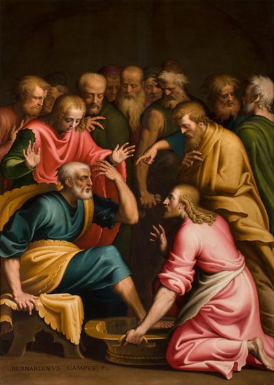 Vask af fødder af Bernardino Campi