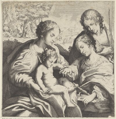 Sankt Catherines mystiske ægteskab af Bernardino Capitelli