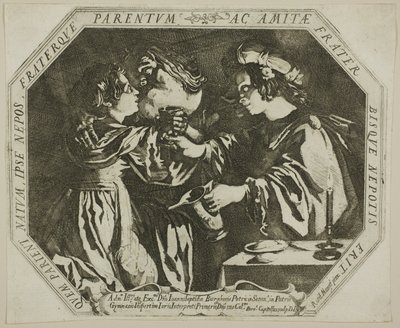 Lot og hans døtre af Bernardino Capitelli