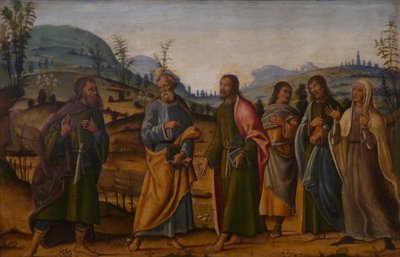 Fransk: Saint Clément genforenet med sin familie af Bernardino Fungai