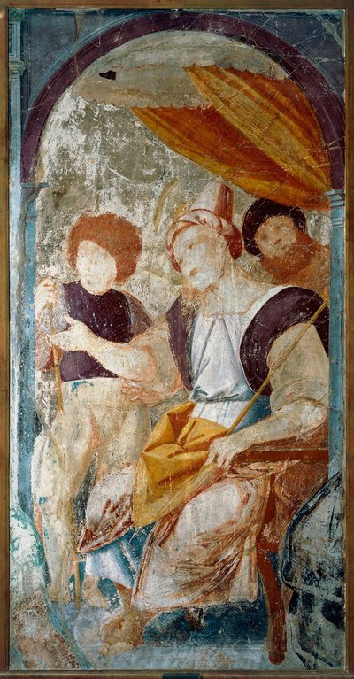 Italien, Varallo, maleri fragment af The Flagellation af Bernardino Lanino