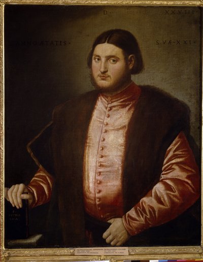 Portræt af en mand (Portræt af en mand). Maleri af Bernardino Licinio (cirka 1489-cirka 1565), olie på lærred af Bernardino Licinio
