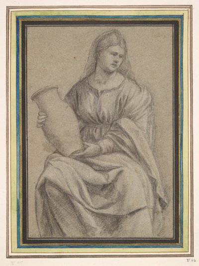 Kvinde med en vase af Bernardino Licinio