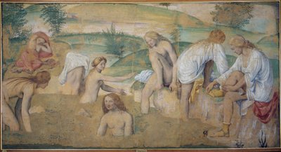 Nymfer ved badet, ca. 1514 (fritliggende freskomaleri båret om bord) af Bernardino Luini