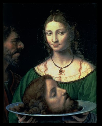 Salome med Johannes Døberens hoved, ca. 1525-30 (panel) af Bernardino Luini