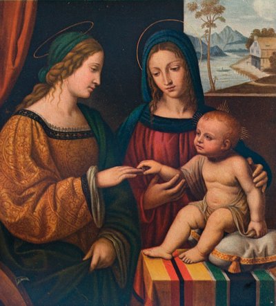 Saint Catherines mystiske ægteskab, c1520, 1911 af Bernardino Luini