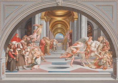Udvisning af Heliodor af Bernardino Nocchi