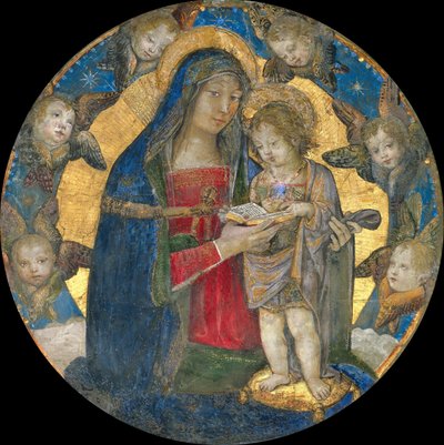 Madonna og barn med keruber, 1492-1495. af Bernardino Pinturicchio