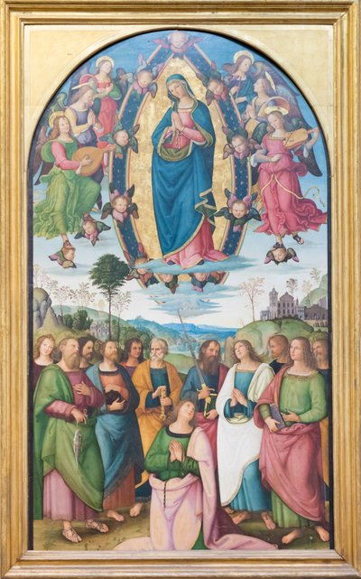 Jomfru Marias antagelse af Bernardino di Betto (& studio) Pinturicchio