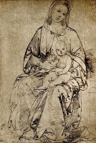 Madonna med barnet af Bernardino di Betto Pinturicchio