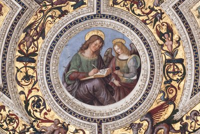 St. Matthæus, detalje af De fire evangelister (fresco af Bernardino di Betto Pinturicchio