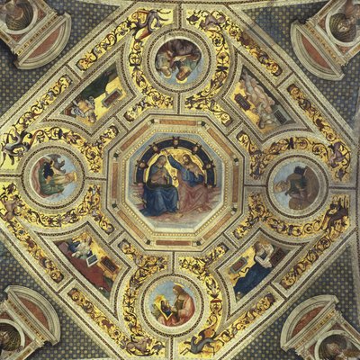 Presbyteriets hvælving, Santa Maria del Popolo, Rom, ca. 1484-92 af Bernardino di Betto Pinturicchio