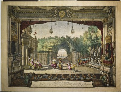 Ballet Le Turc Généreux i Wiener Burgtheater, 1758 af Bernardo Bellotto