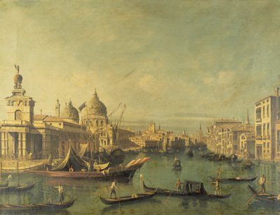 Indgang til Canal Grande, Venedig (olie på lærred) af Bernardo Bellotto