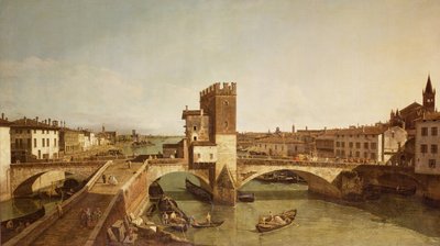 Broen ved Delle Navi, Verona af Bernardo Bellotto