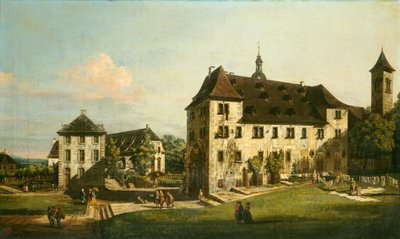 Fæstningen Königstein: Gårdspladsen med Magdalenenburg af Bernardo Bellotto