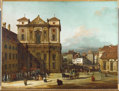 Freyung i Wien, Østrig, set fra nordvest (olie på lærred) af Bernardo Bellotto
