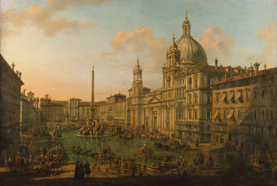 Piazza Navona i Rom, begyndelsen af 1740