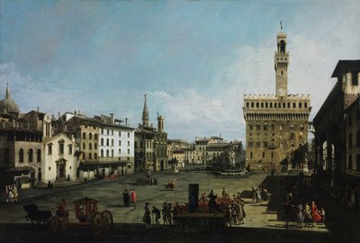 Piazza della Signoria i Firenze, 1742 af Bernardo Bellotto