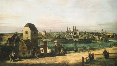 Udsigt over München af Bernardo Bellotto and Workshop
