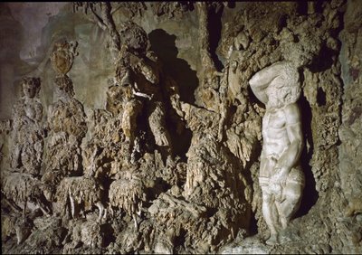 Indvendig udsigt over Boboli-hulen. Detalje. 1583-1588 af Bernardo Buontalenti