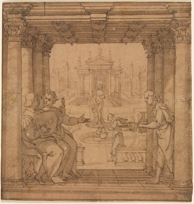 Illustration fra Torquato Tassos Gerusalemme Liberata, 1586-1590. af Bernardo Castello