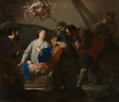 Tilbedelse af hyrderne af Bernardo Cavallino