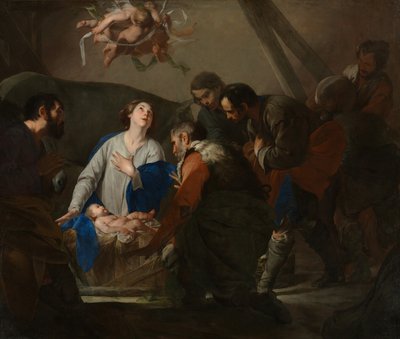 Hyrdernes tilbedelse, c.1650 af Bernardo Cavallino