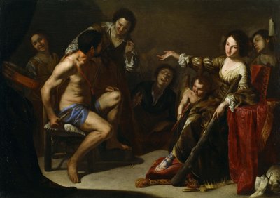 Hercules og Omphale, ca. 1640 af Bernardo Cavallino