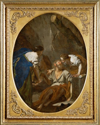 Loth et ses filles - Loth og hans døtre ... af Bernardo Cavallino