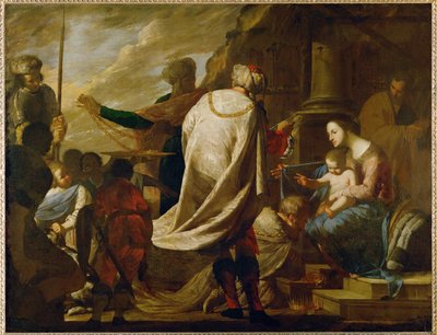 The Adoration of the Magi ... (maleri på lærred) af Bernardo Cavallino