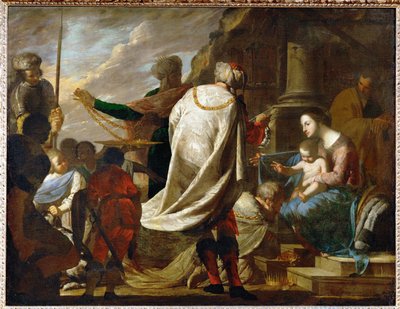 The Adoration of the Magi (maleri på lærred) af Bernardo Cavallino