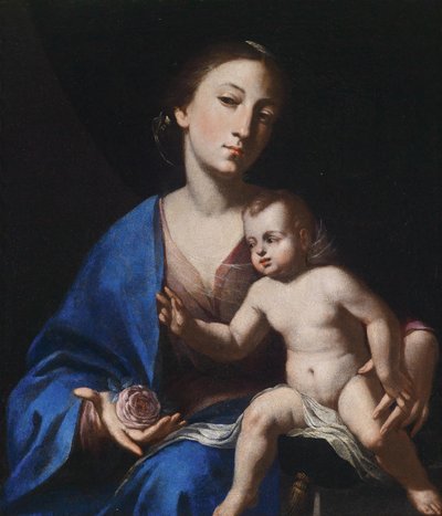 Jomfruen og barnet af Bernardo Cavallino
