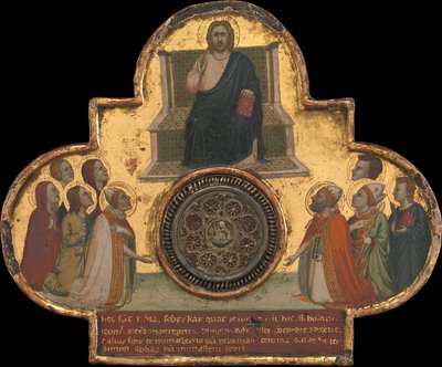 Christus auf dem Thron mit Heiligen af Bernardo Daddi