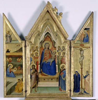 Triptykon med Madonna og barn; af Bernardo Daddi