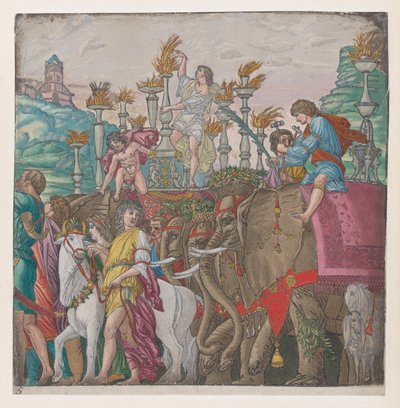 Ark 5: Elephants, fra The Triumph of Julius Cæsar, 1599. af Bernardo Malpizzi