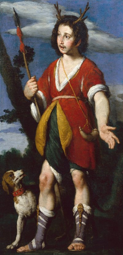 Actaeon (olie på lærred) af Bernardo Strozzi