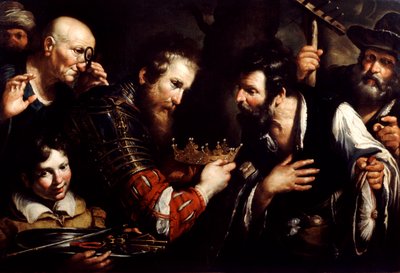 Alexander den Store genopretter tronen overtaget af Abdolomino, 1600-tallet af Bernardo Strozzi