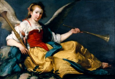 En allegori om berømmelse af Bernardo Strozzi