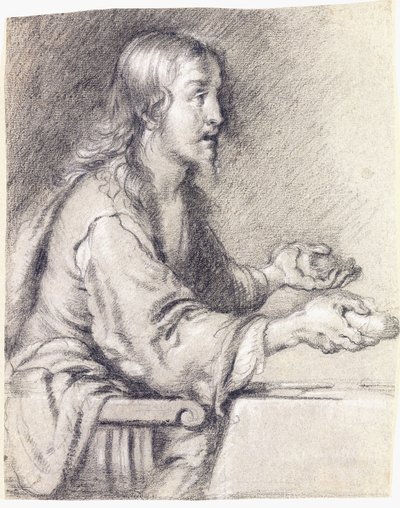 Kristus i Emmaus præsenterer brødet af Bernardo Strozzi