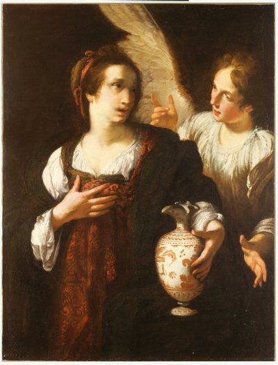 Hagar og englen, kort efter 1630 (olie på lærred) af Bernardo Strozzi