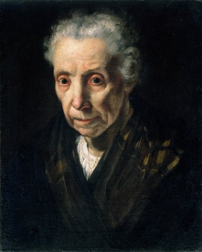 Hoved af en gammel kvinde af Bernardo Strozzi
