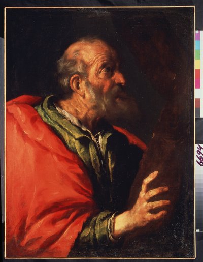 Hovedet på en gammel mand, apostlen Peter? af Bernardo Strozzi