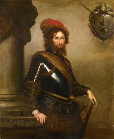 Portræt af Nicolò Raggi. af Bernardo Strozzi