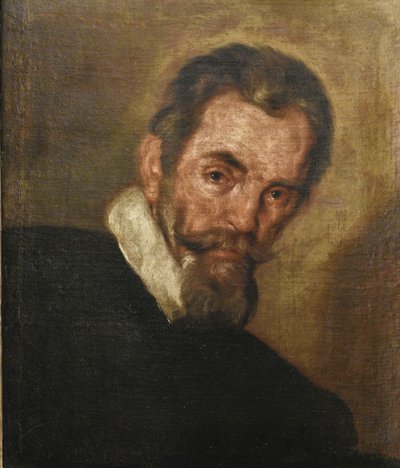 Portræt af komponisten Claudio Monteverdi 1567-1643 af Bernardo Strozzi