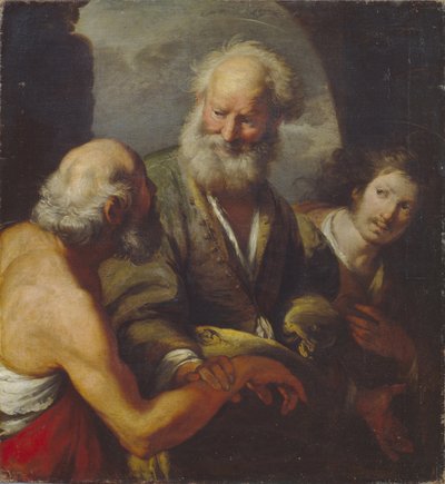 Sankt Peter helbreder en lammet af Bernardo Strozzi