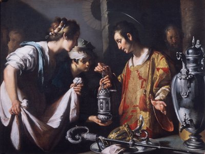 St. Lawrence Distributing the Riches of the Church, ca. 1625 (olie på lærred) af Bernardo Strozzi