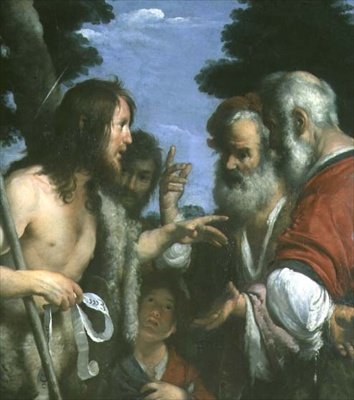 Johannes Døberens prædiken, c.1644 af Bernardo Strozzi